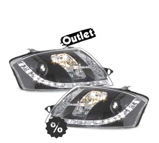 GF FAROS AUDI TT 98-05 LUZ DIURNA REAL LED FONDO NEGRO R1459