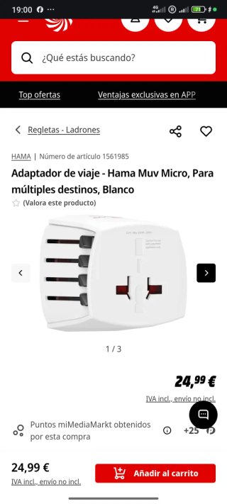 Adaptador de viaje universal 250V