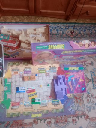 Juego de mesa Shopping electrónico retro vintage