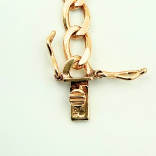 Pulsera Barbada Oro 18K; 19,5cm; 10,96g