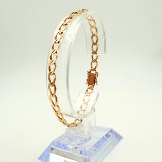 Pulsera Barbada Oro 18K; 19,5cm; 10,96g