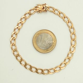 Pulsera Barbada Oro 18K; 19,5cm; 10,96g