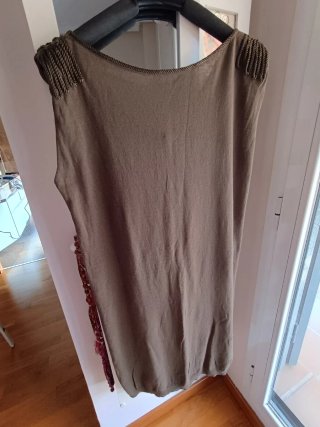 Vestido IKKS marrón verdoso