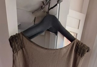 Vestido IKKS marrón verdoso