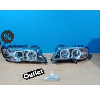 GF FAROS BMW E46 COUPE 03-06 XENON OJOS ANGEL CCFL FONDO CRO