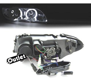 GF FAROS BMW E46 COUPE 03-06 XENON OJOS ANGEL CCFL FONDO CRO