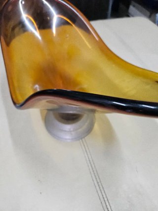 Frutero antiguo cristal ámbar