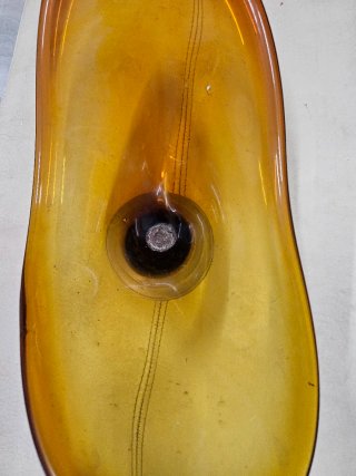 Frutero antiguo cristal ámbar