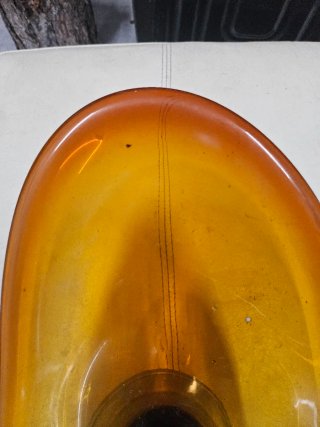 Frutero antiguo cristal ámbar