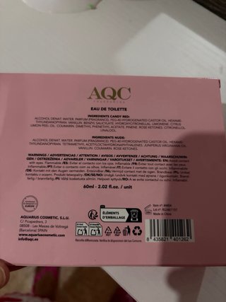 Perfume infantil AQC Set Rosa y Rojo
