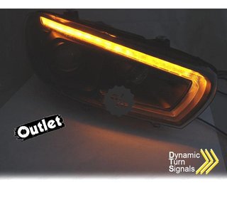 GF FAROS XENON PARA VOLKSWAGEN VW SCIROCCO 08-14 LED NEGROS