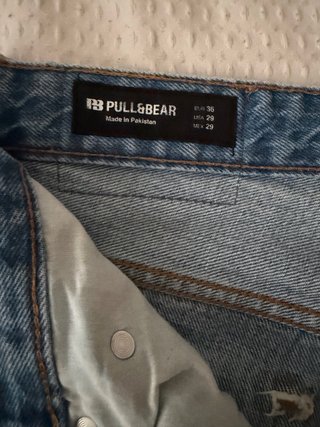 Jeans azules de algodón