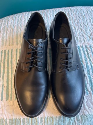 Zapatos Zara Cuero Negro Talla 43 Sin Estrenar