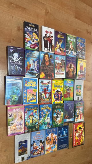Lote Cintas VHS Disney y Cine Infantil