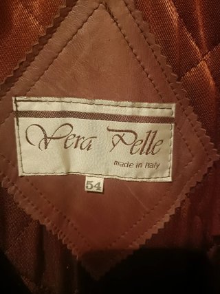Giubbino in vera pelle marrone