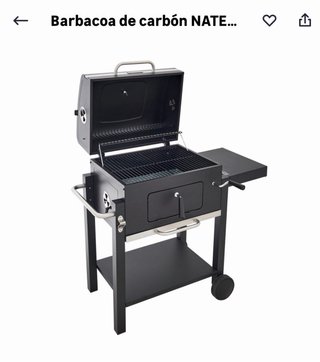 Barbacoa de carbón negra