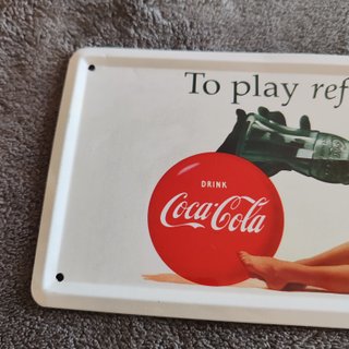 Placa Decorativa Coca-Cola Metal 27x11cm