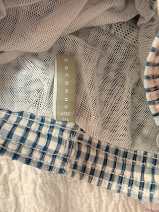 Bañador niño cuadros azul y blanco