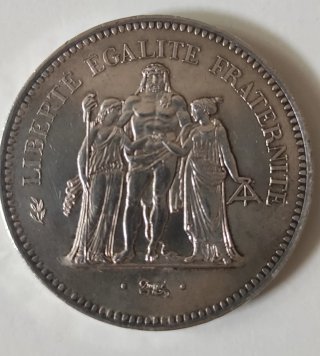 Moneda 50 Francos Plata Francia 1976