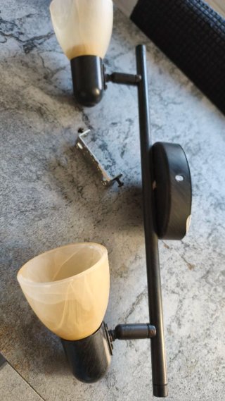 Lámpara de techo metal y cristal