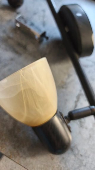 Lámpara de techo metal y cristal