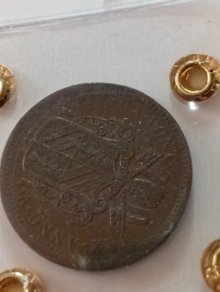 1/2 Baiocco 1850 Stato Pontificio Pio IX Periziato