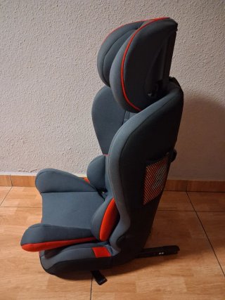 Silla coche Isofix Baby auto gris/rojo