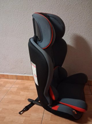 Silla coche Isofix Baby auto gris/rojo