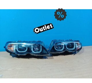 GF FAROS BMW E46 01-05 OJOS ANGEL TUBE LIGHT LED U FONDO NEG