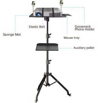 Soporte tripode para portátil para proyector,etc.