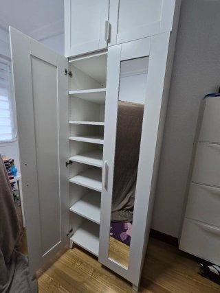 Armario blanco puertas espejo