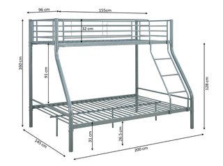 Litera Gris Matrimonial Oferta Nuevo