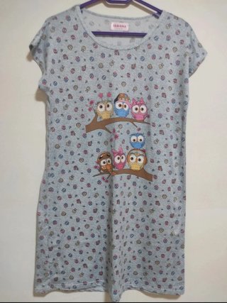Camisón Semona Talla M Estampado Búhos
