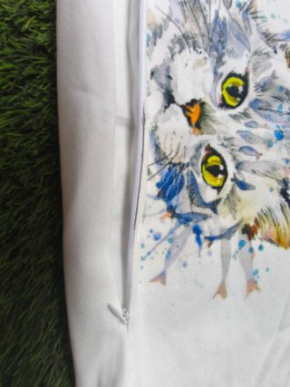 Funda cojín gato acuarela