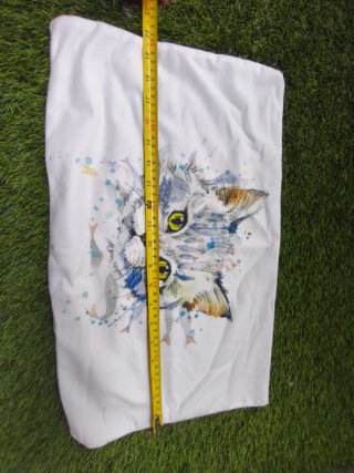 Funda cojín gato acuarela