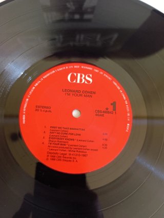 Vinilo Leonard Cohen I'm Your Man CBS