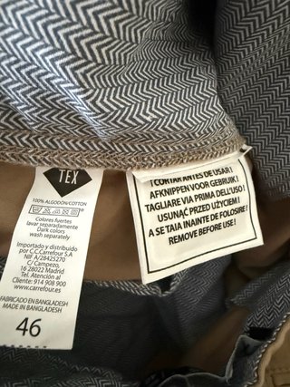 Pantalones Chino Regular Fit Hombre Talla 46 Beige