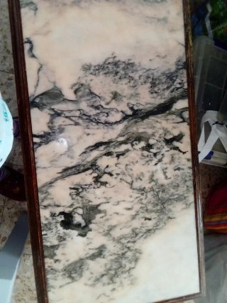 Mesa de centro mármol y madera