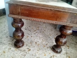 Mesa de centro mármol y madera
