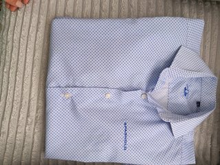 Camisa niño Española azul y blanca talla M