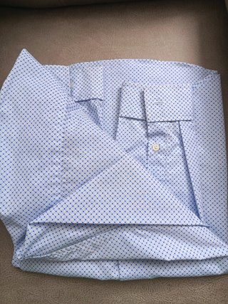 Camisa niño Española azul y blanca talla M