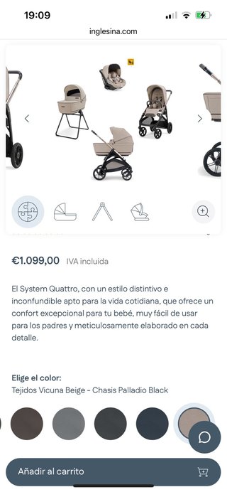 Silla de paseo Inglesina Aptica Beige