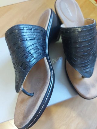 Sandalias Rockport Piel Negro Mujer usada una vez