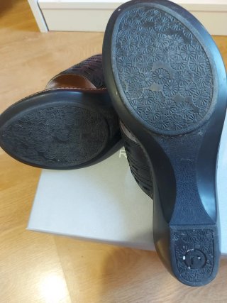 Sandalias Rockport Piel Negro Mujer usada una vez
