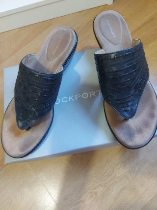 Sandalias Rockport Piel Negro Mujer usada una vez