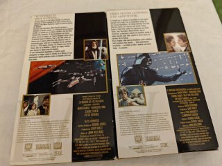 2 VHS Star Wars: La Guerra de las Galaxias y El Im
