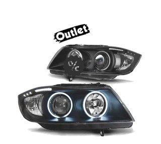 GF FAROS BMW E90 E91 05-08 OJOS ANGEL FONDO NEGRO CCFL R0113
