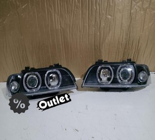GF FAROS BMW E39 95-03 OJOS ANGEL LED CCFL FONDO NEGRO R1466