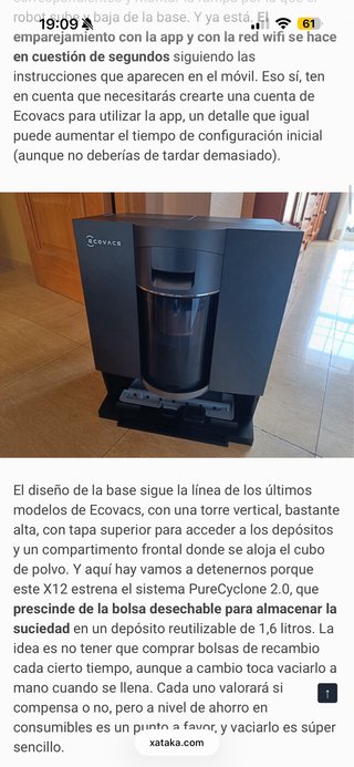 ECOVACS X12 OMNICYCLONE Robot Aspirador Fregasuelo