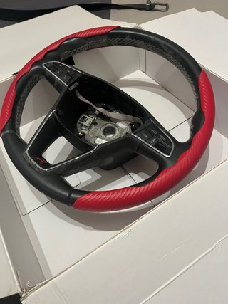 Volante Seat Leon MK3 Rojo Carbono